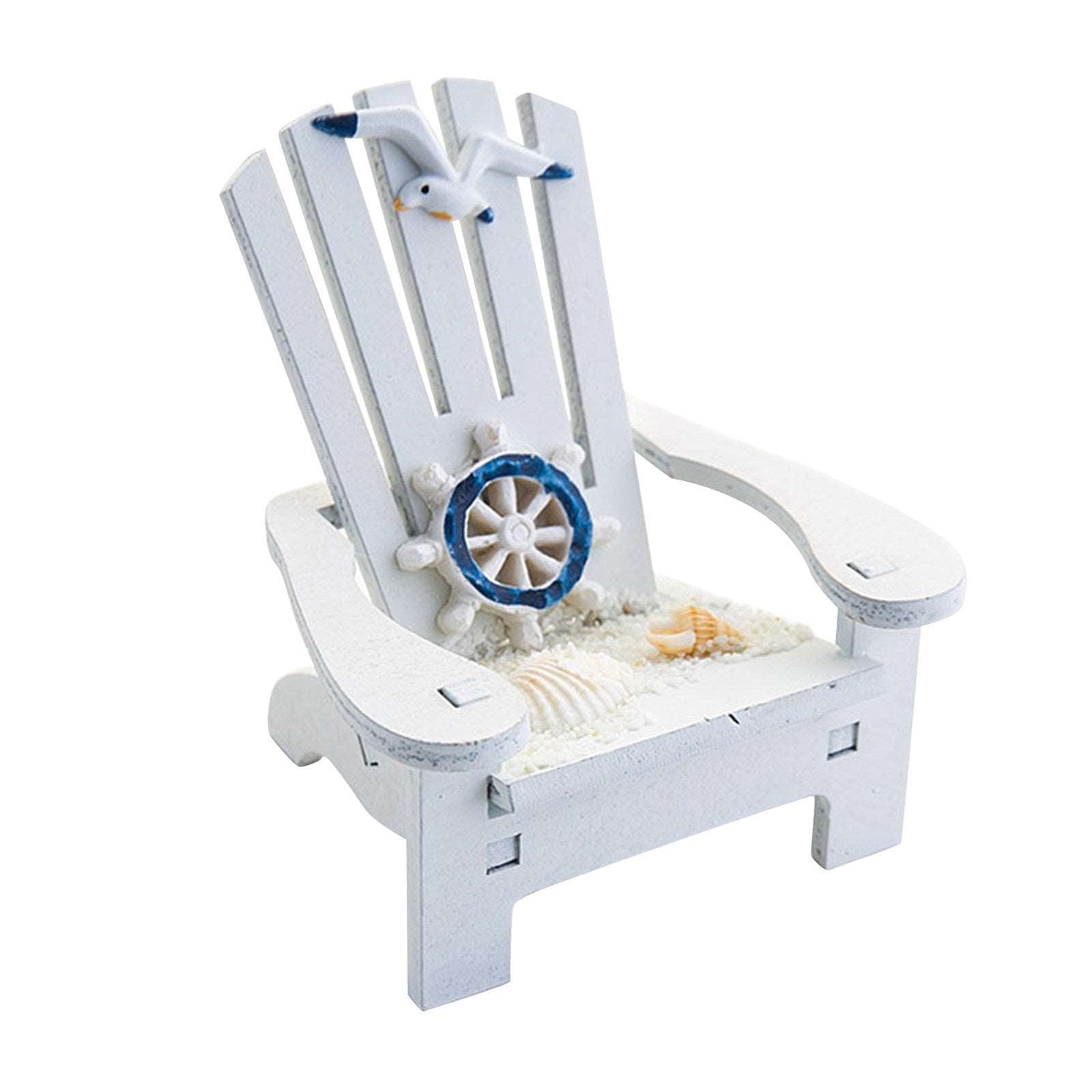 Beach Chair Home Decoration Creative Cute Ocean Beach Chair Ornament Wooden Craft Mini Miniature Kids Toy Decoración Hogar Doba